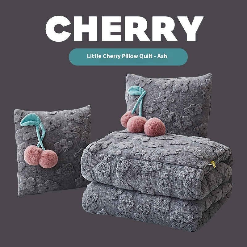 Kids Plush Nap Pillow and Blanket Set - Thickened Cozy Bedding