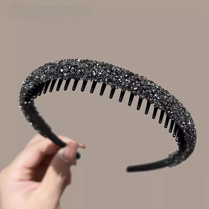 Non-Slip Tooth Headband - Decorative Rhinestone Hair Accessory for Women