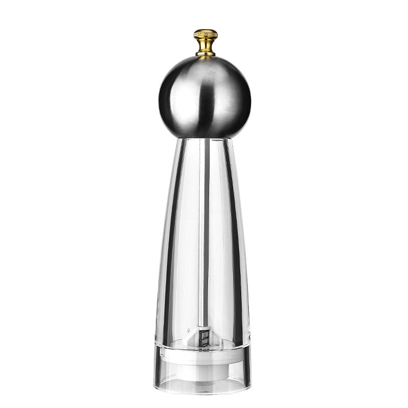 Manual Pepper Grinder with Acrylic or Stainless Steel Options - Kitchen Spice Mill