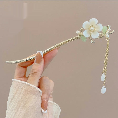 Vintage Floral Tassel Hairpin Set - Elegant Versatile Hair Accessories
