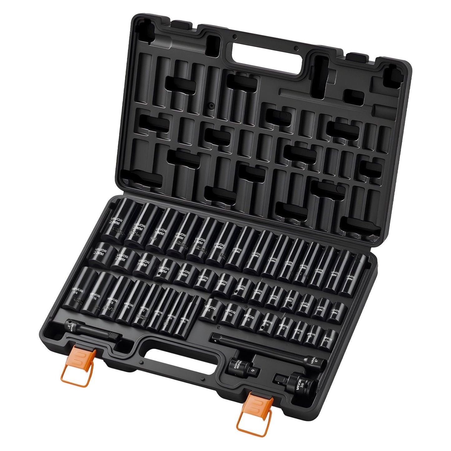 48-Piece Impact Socket Set 3/8" Drive SAE & Metric Wrenches