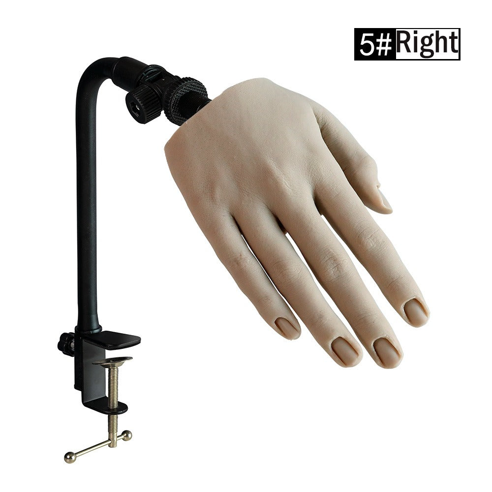 Nail Art Practice Hand Model Silicone Fake Realistic Training Fingers