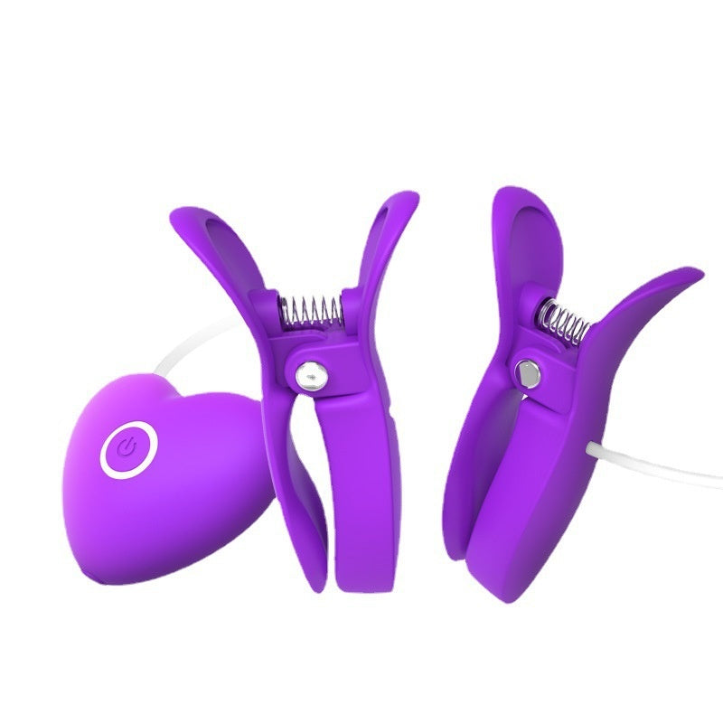 Purple Nipple Clamp for Sensual Pleasure Adult Wellness Device