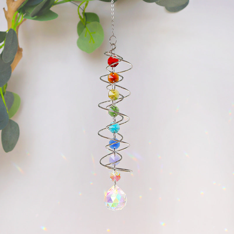 Modern Crystal Geometric Spiral Rotator Sunlight Trapper - Home Decor