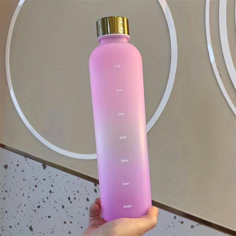 Frosted Gradient Sports Water Cup 1000ml - Outdoor Fitness Drinkware