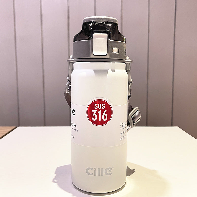 Stainless Steel Portable Outdoor Cup with Straw - Men & Women Travel Drinkware