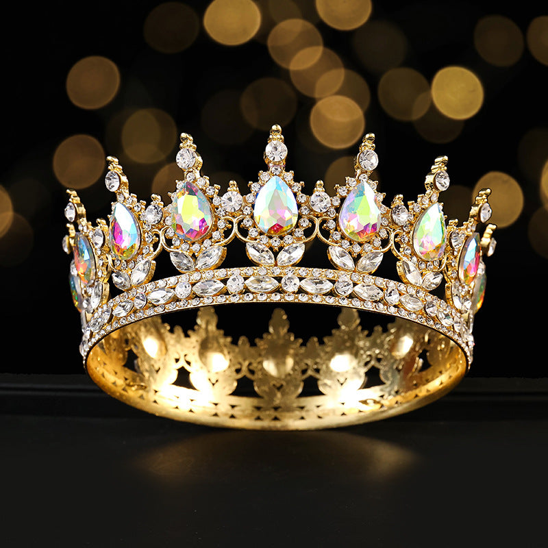 Crystal Crown Headband - Red & Multicolor