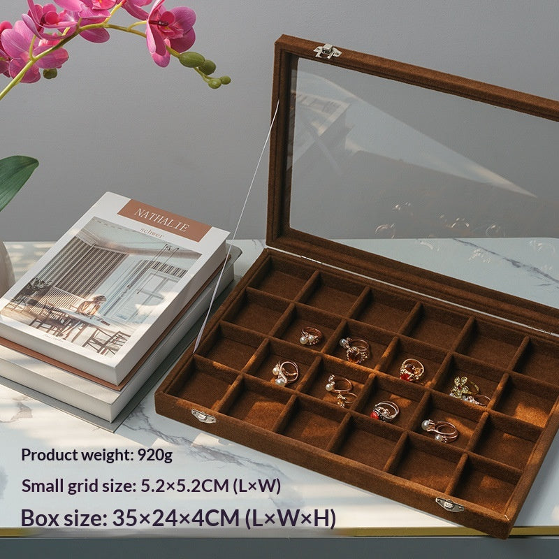 Jewelry Storage Box with Multiple Compartments for Rings, Necklaces & Bracelets