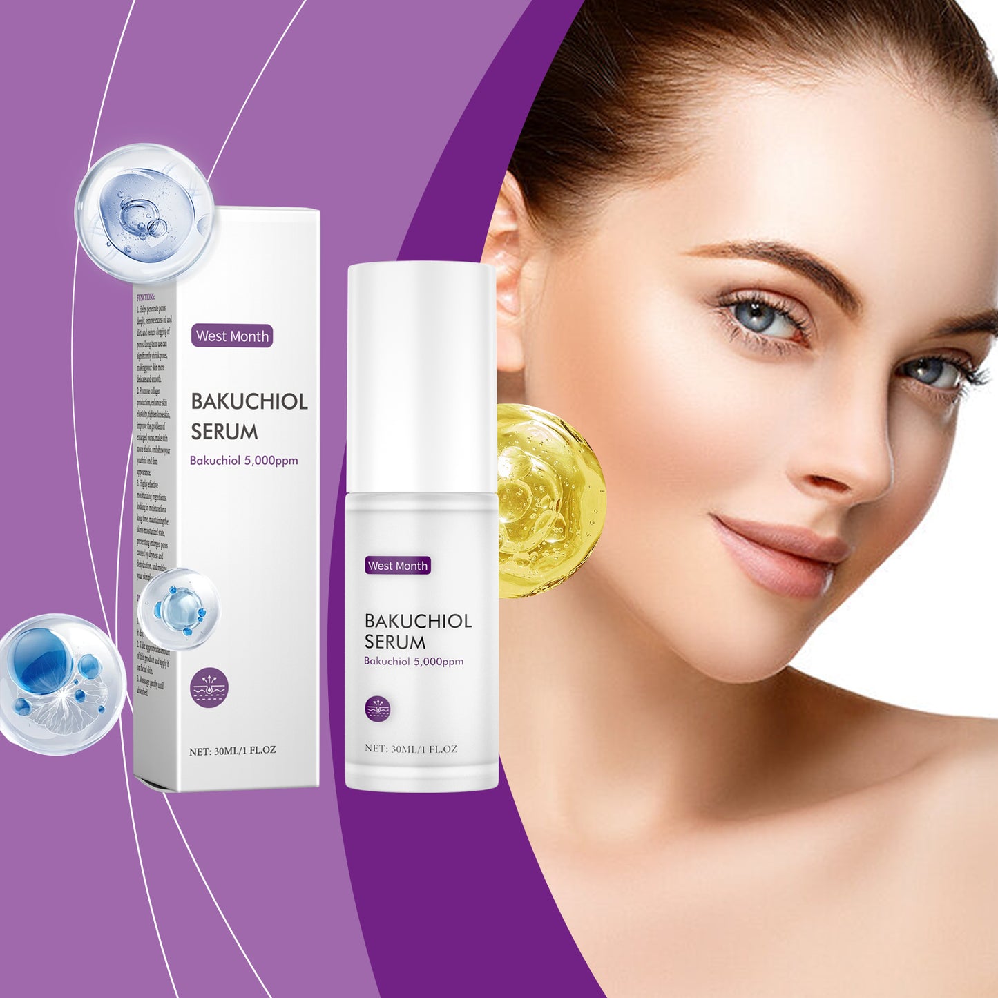 Hyaluronic Acid Moisturizing Facial Serum - 30ml Nourishing Skin Care