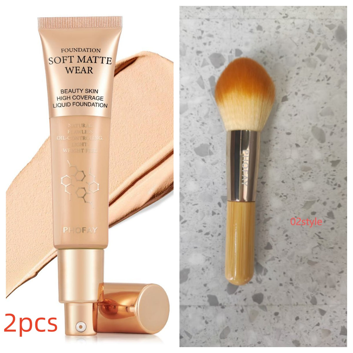 Full Coverage Liquid Foundation - Lightweight Oil-Controlling Makeup