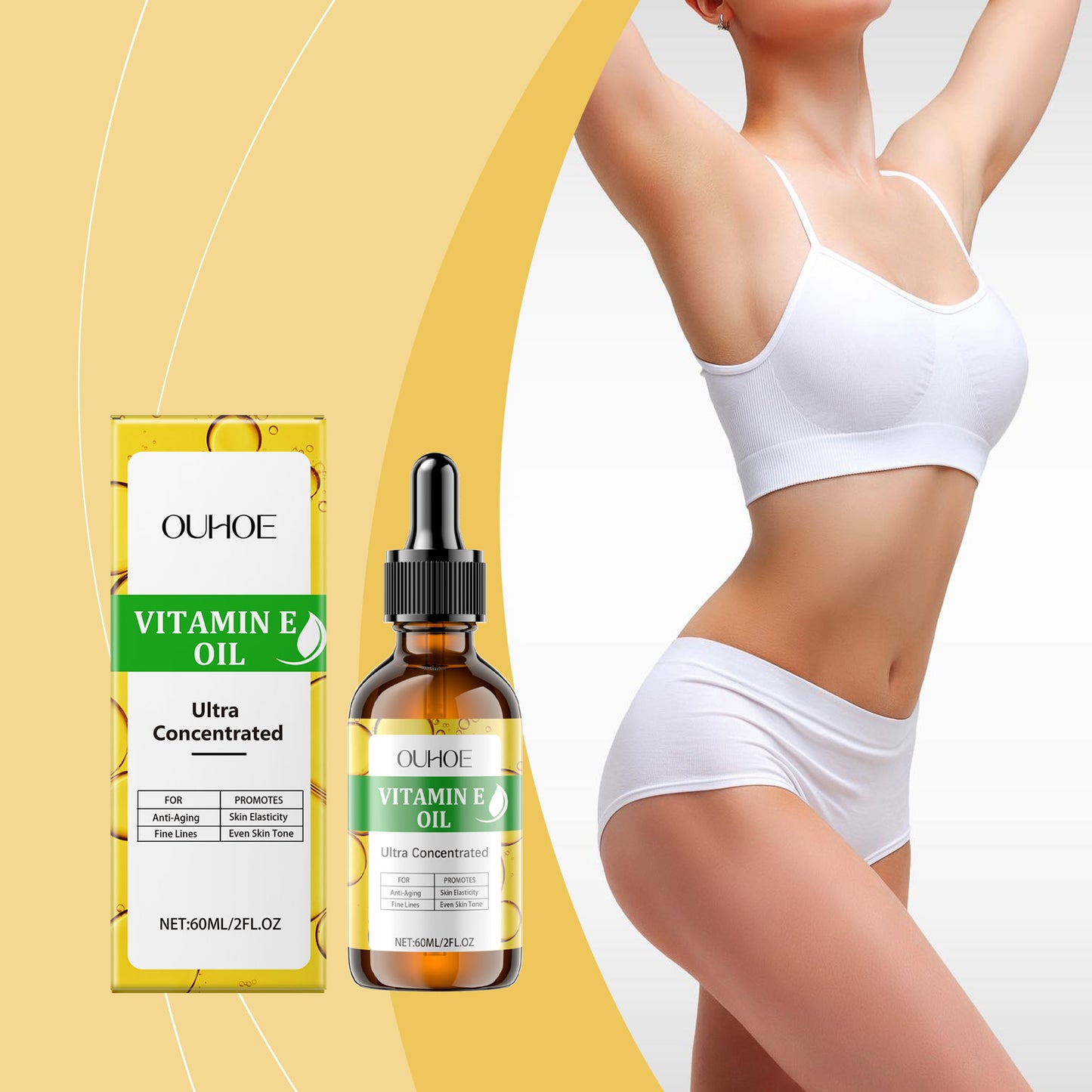Vitamin E Essential Oil for Skin - Moisturizing Body & Face Treatment 60ml