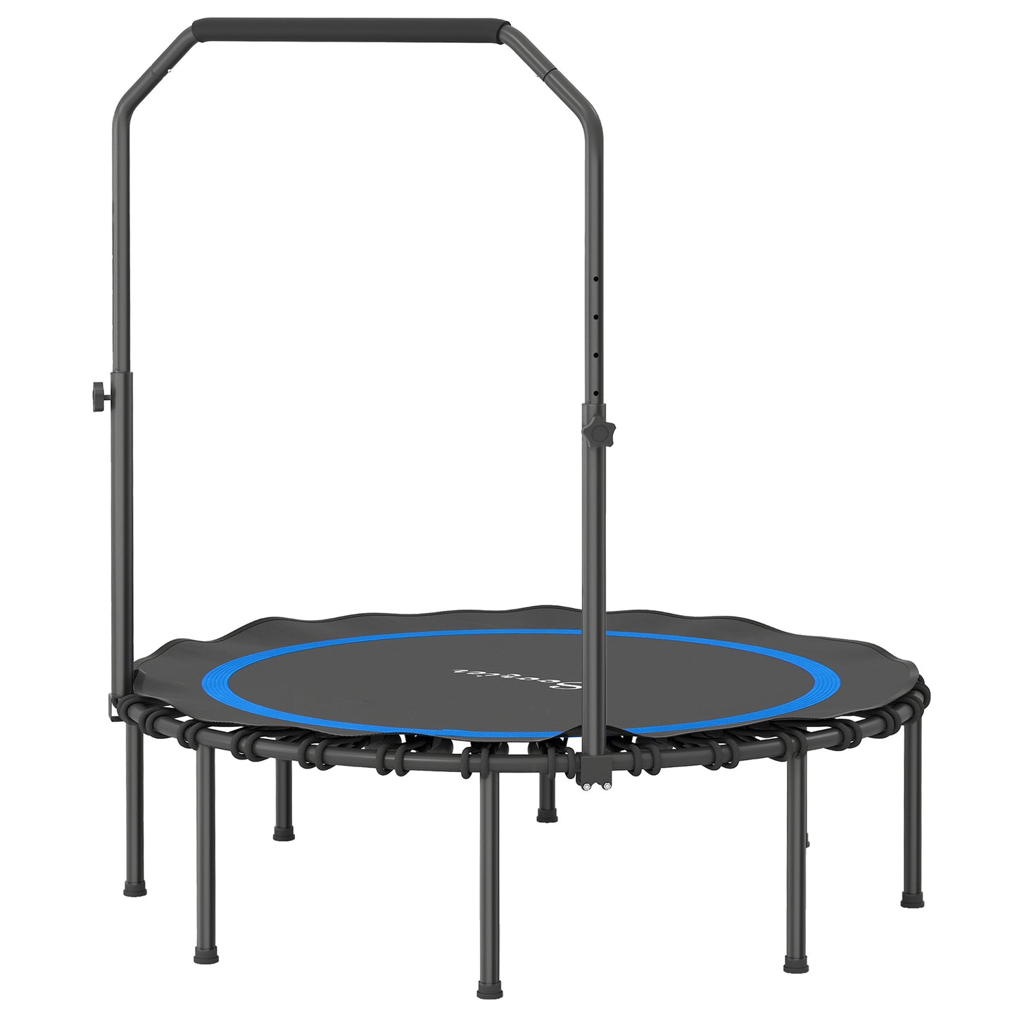 45" Foldable Mini Trampoline for Adults with Adjustable Handle - Blue