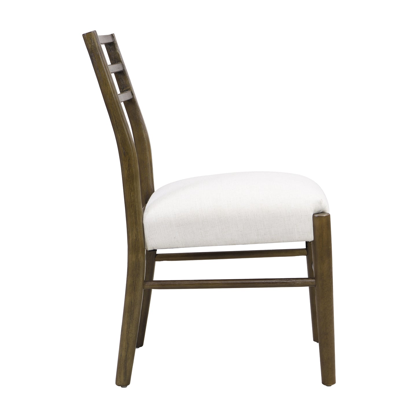Set of 2 Beige Dining Chairs with Ladder Back Design