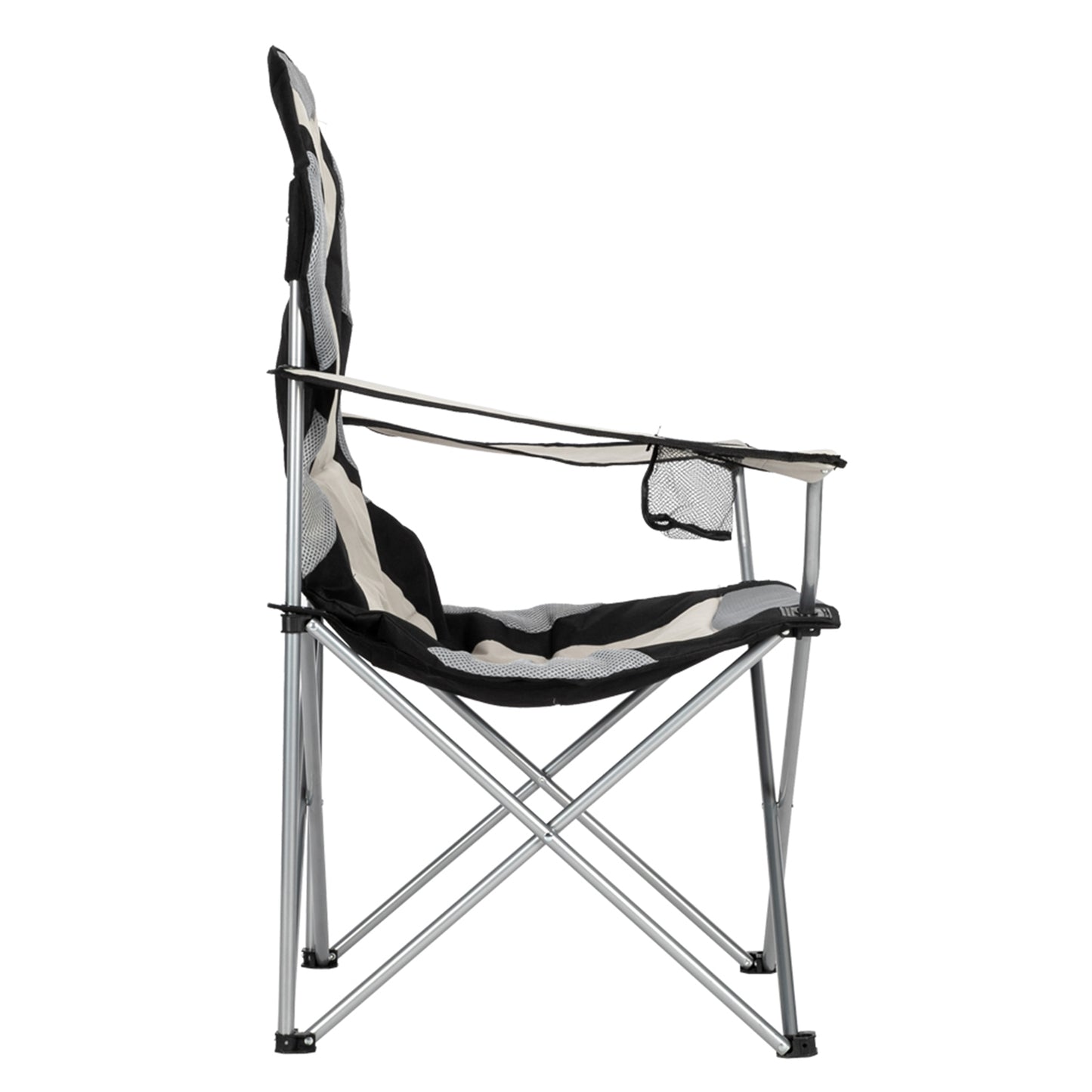 Medium Camping Chair - Grey Iron Frame, Off-White Fabric