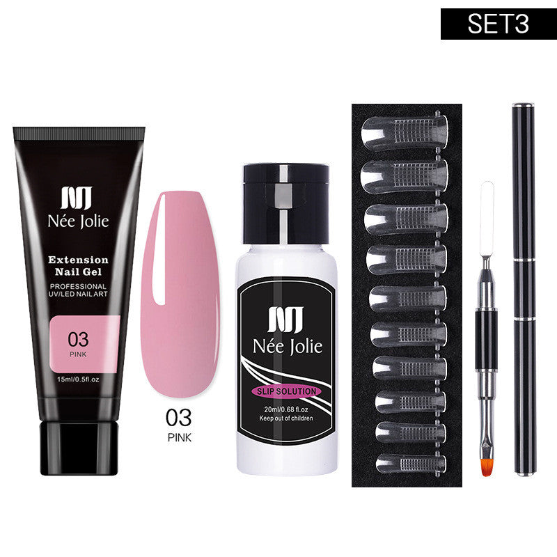 Nail Art Extension Glue Set with Brush & Sticker