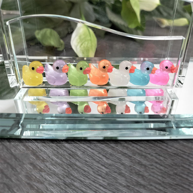 50 Pcs Mini Luminous Resin Ducks - Glow in the Dark Garden Decor