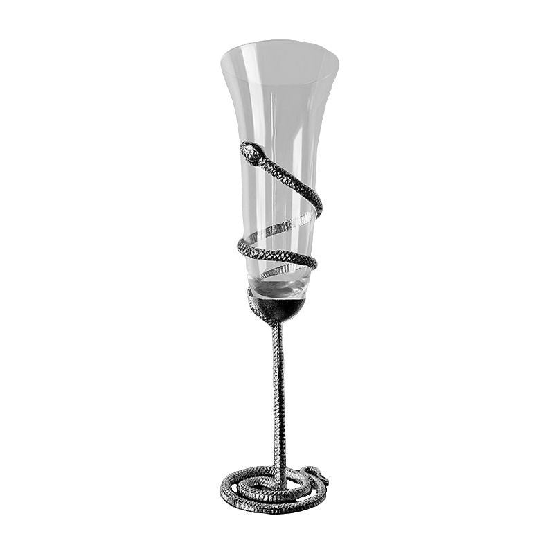 Luxury Snake Design Champagne Glasses - Elegant Stemware for Special Occasions
