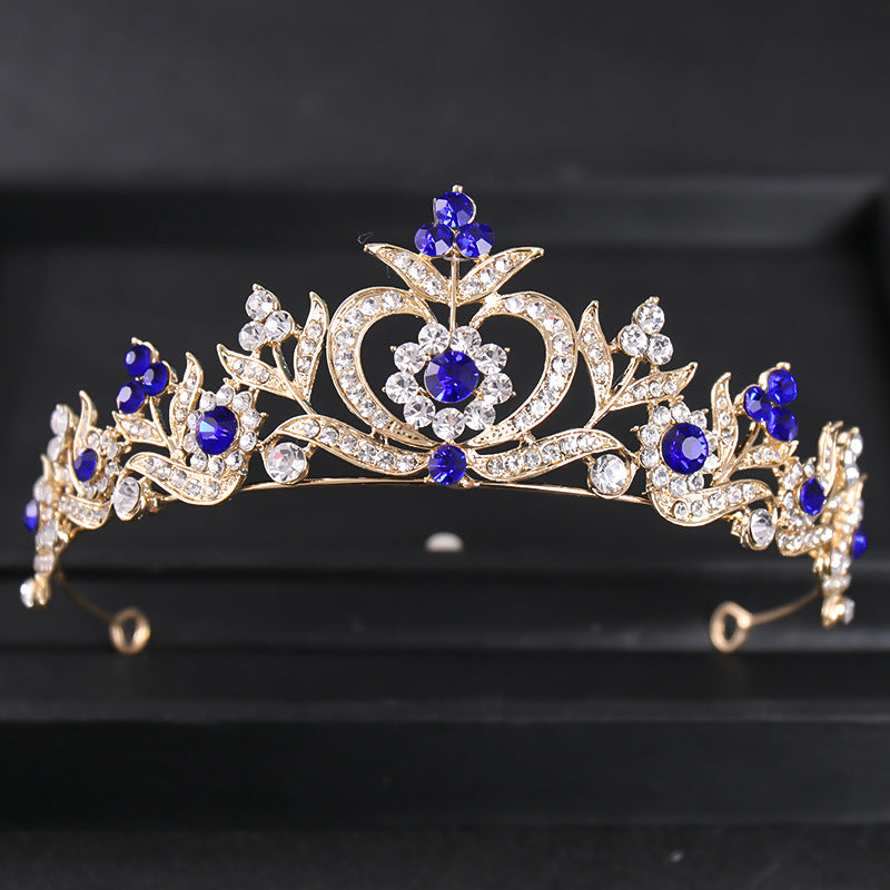 Baroque Pearl Rhinestone Crown Hair Accessory