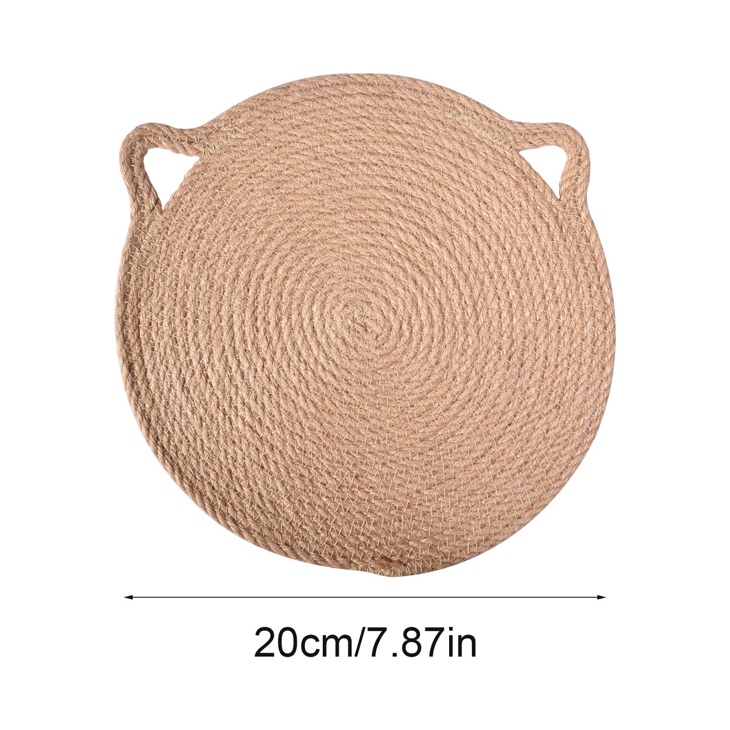 Rattan Coaster Set with Insulation Jute Woven Linen for Dining Table - European Style