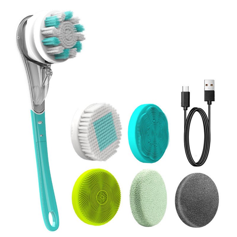 Multifunctional Electric Bath Brush with 3 Gears Waterproof Back & Face Cleansing Tool