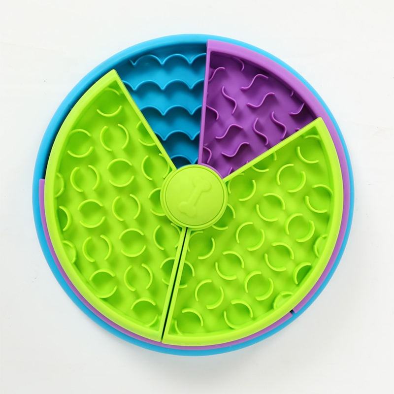 Pet Slow Feeder Bowl with Puzzle & Lick Mat for Medium & Large Dogs - Green