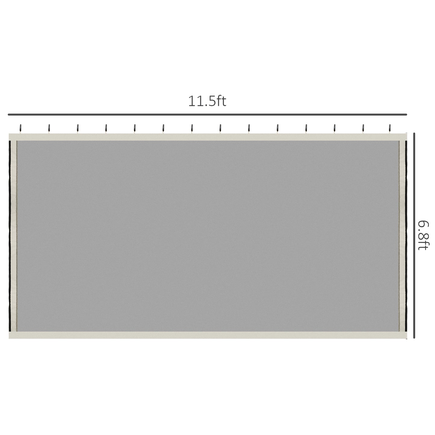 Replacement Mesh Sidewall Netting for 9.8' x 13.1' Gazebos - White