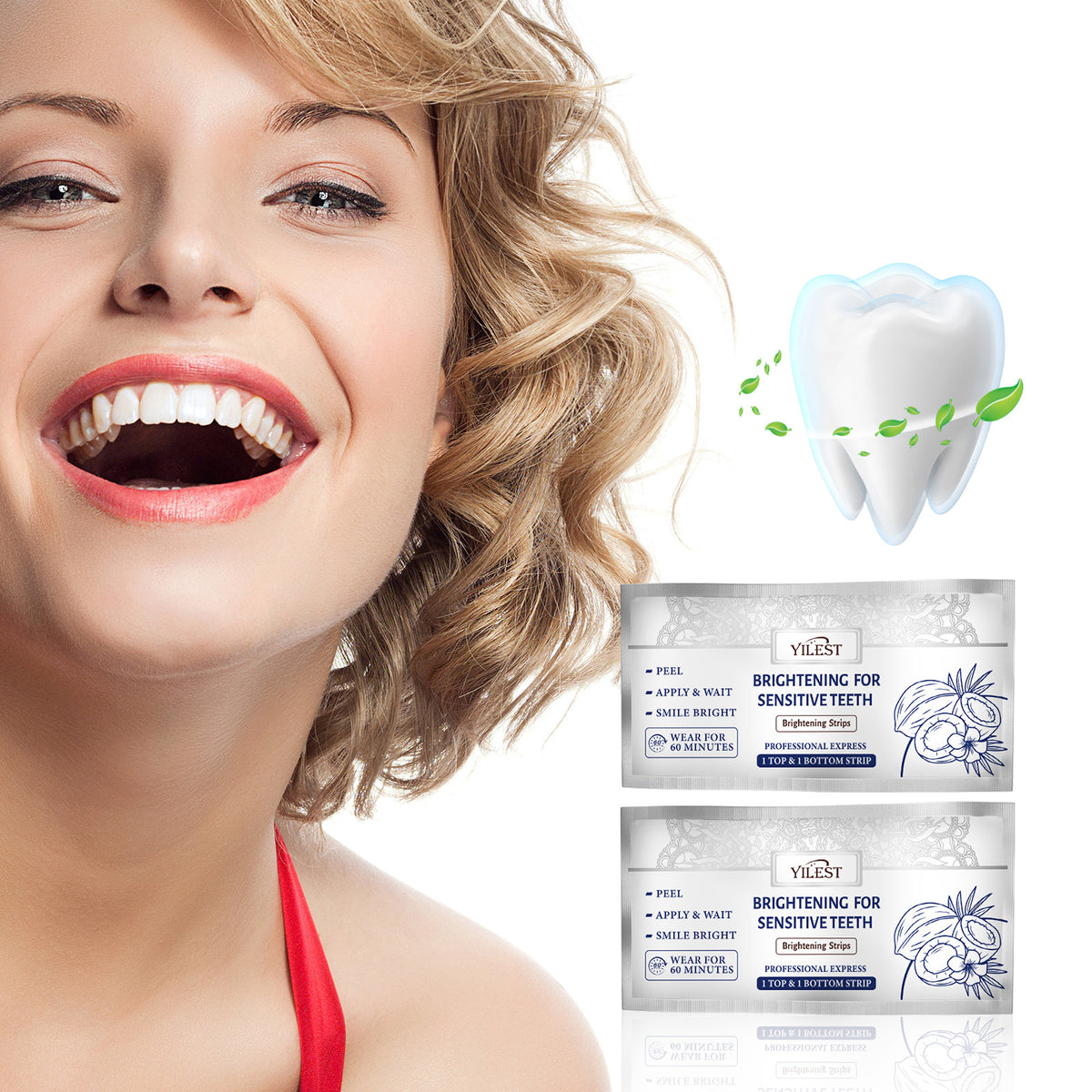 Bright White Teeth Strips Brightening Whitening Cleaning Fixing