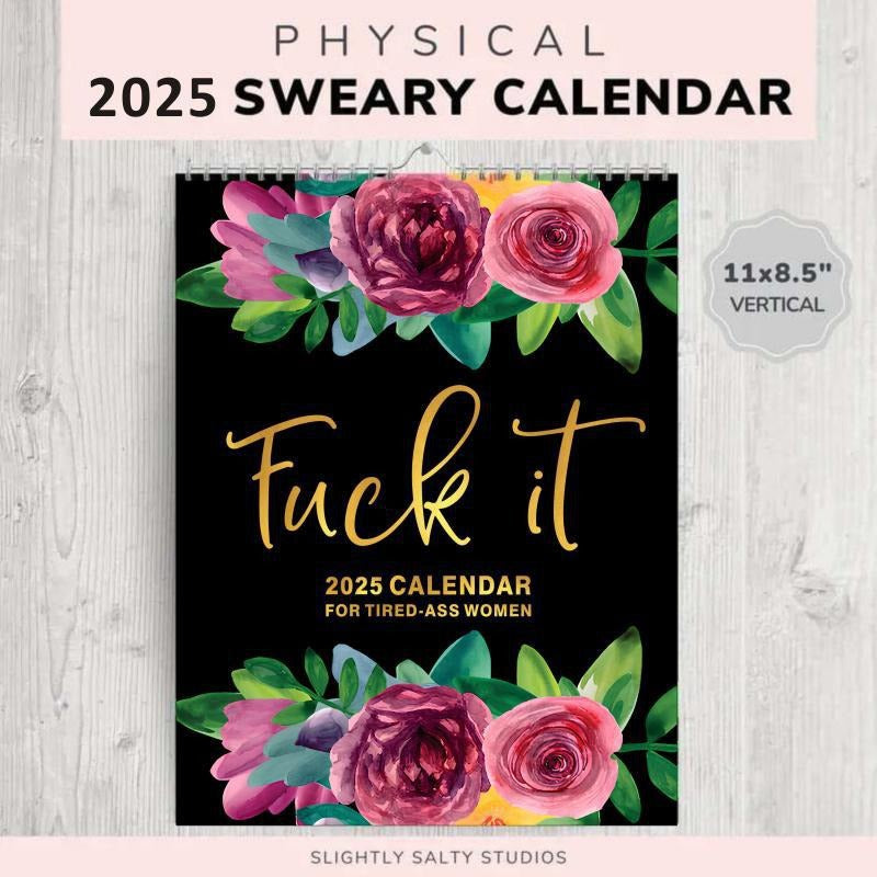Tired Female Flower Calendar Wall Decor for Living Room - 2025 Design