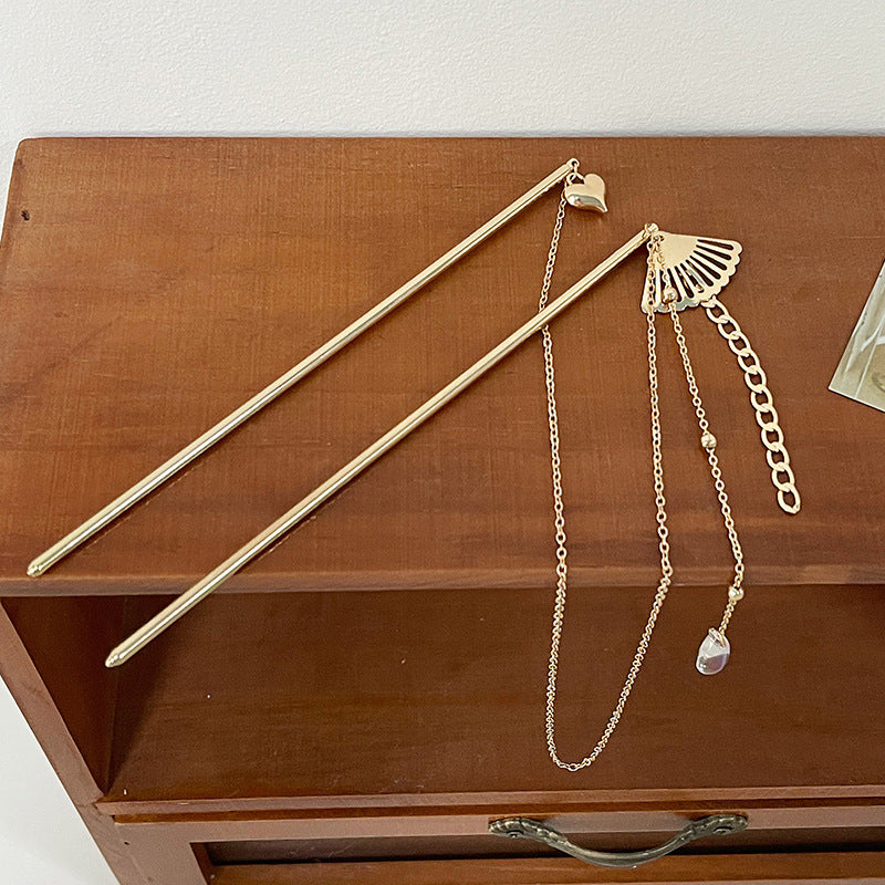 Geometric Hairpin Set Gold - 2 Piece