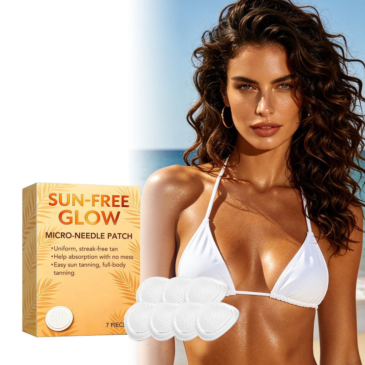 Tanning Microneedle Patches 7pcs - Skin Care Body Treatment