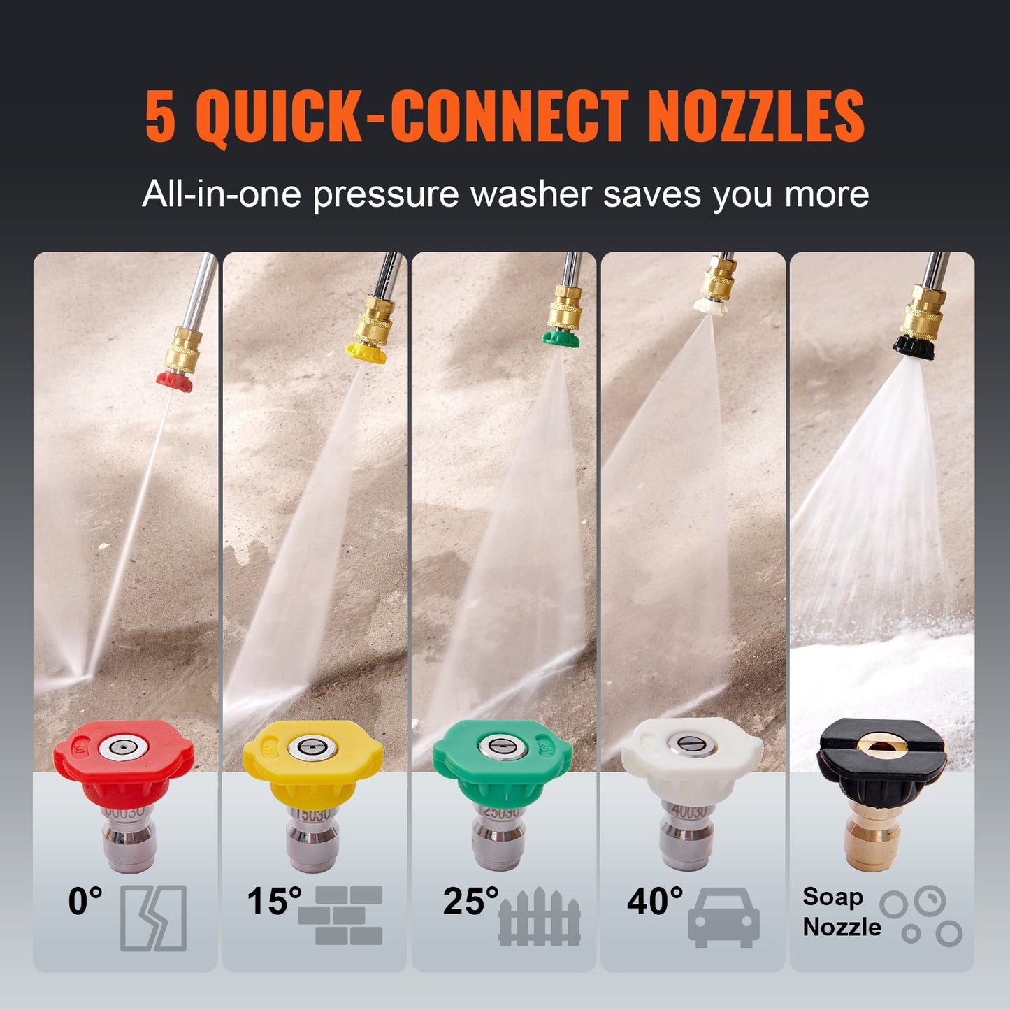 Gas Pressure Washer 4400 PSI 4.0 GPM Gas-Powered Cleaning Machine with Copper Pump