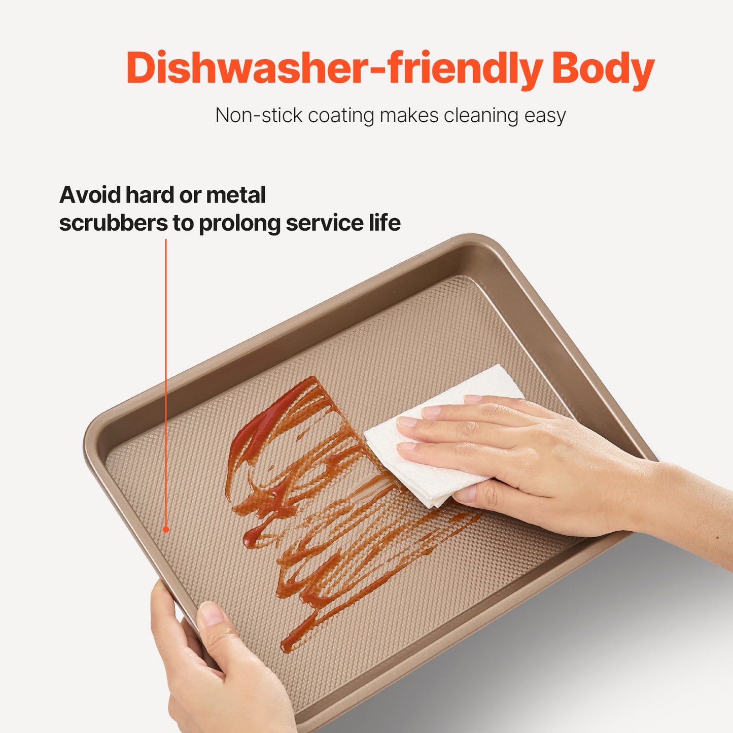 3-Piece Nonstick Carbon Steel Baking Pan Set with Silicone Handles