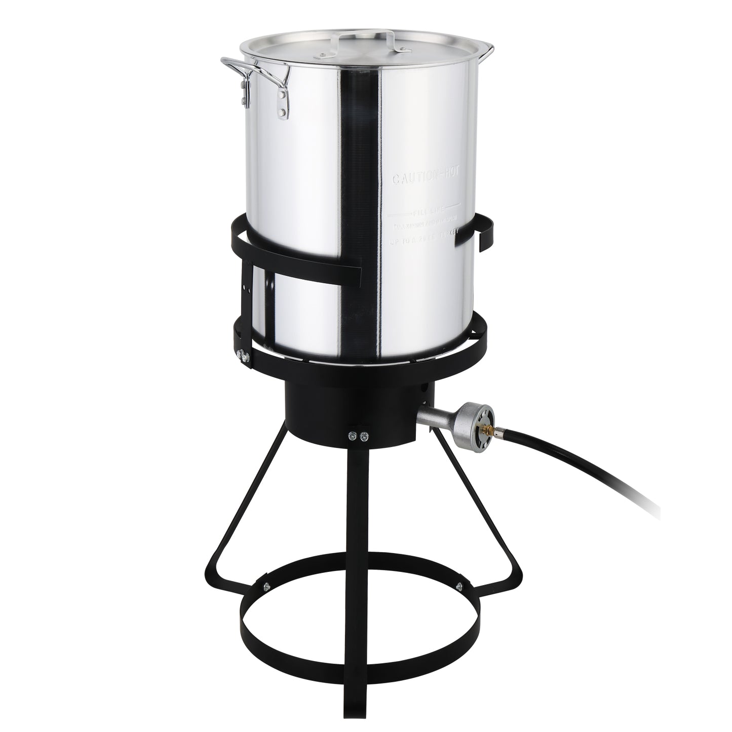 30QT Outdoor Turkey Fryer Set - Aluminum Pan & Iron Hob
