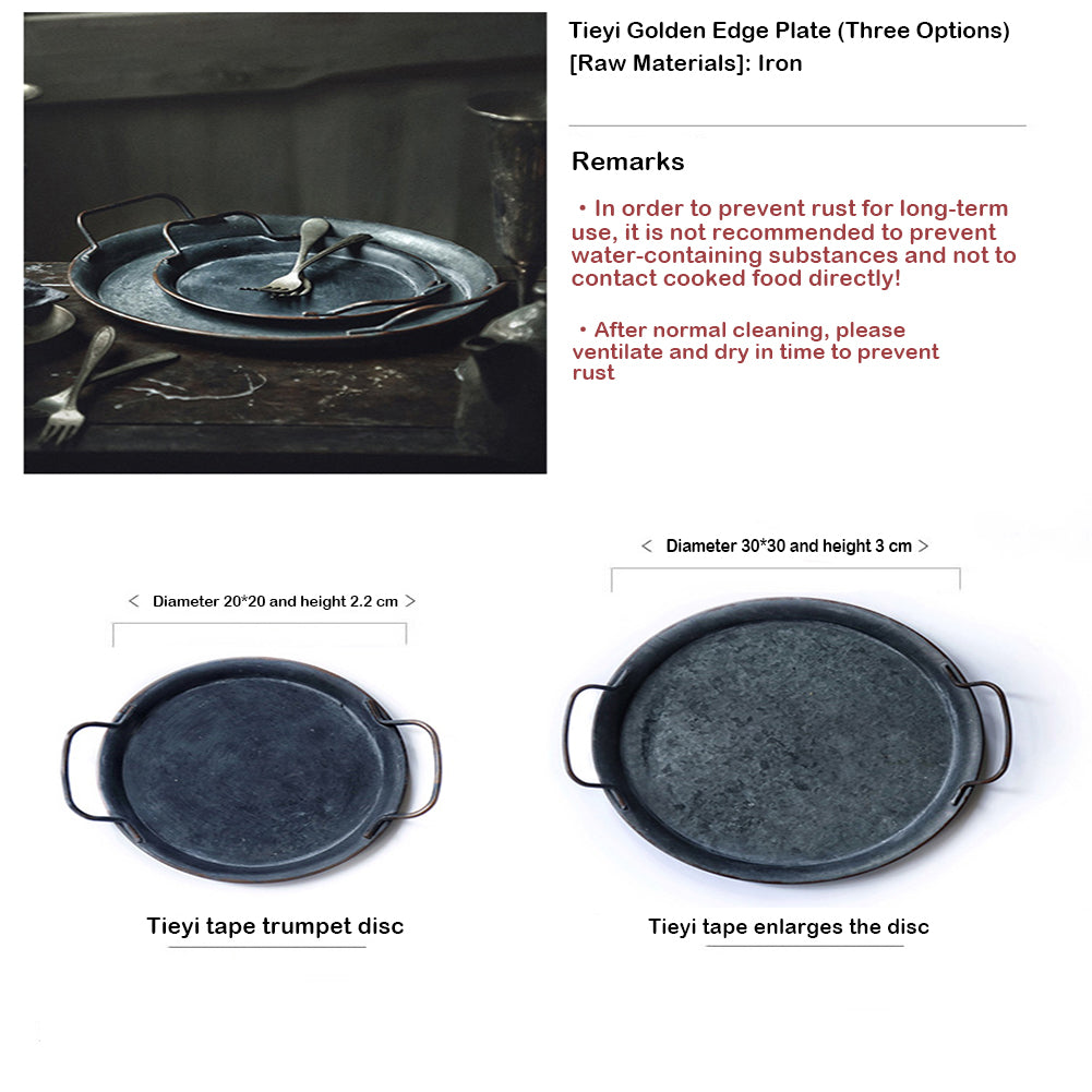 Wrought Iron Decorative Bread Tray Set - Retro Household Kitchen Organizer
