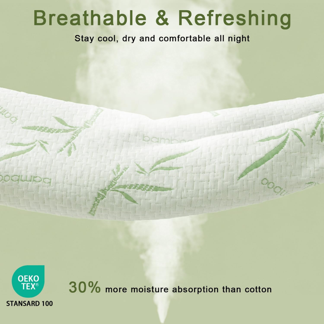 Queen Size Support Bedroom Pillow with Breathable Viscose Blend - Machine Washable