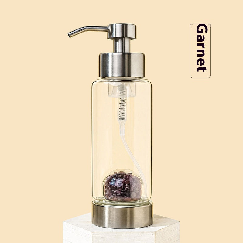 Natural Crystal Gravel Glass Bottle for Home & Garden Storage