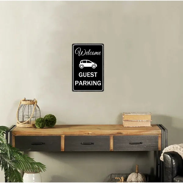 Vintage Welcome Coach Bus Metal Tin Sign - 12x8 inches