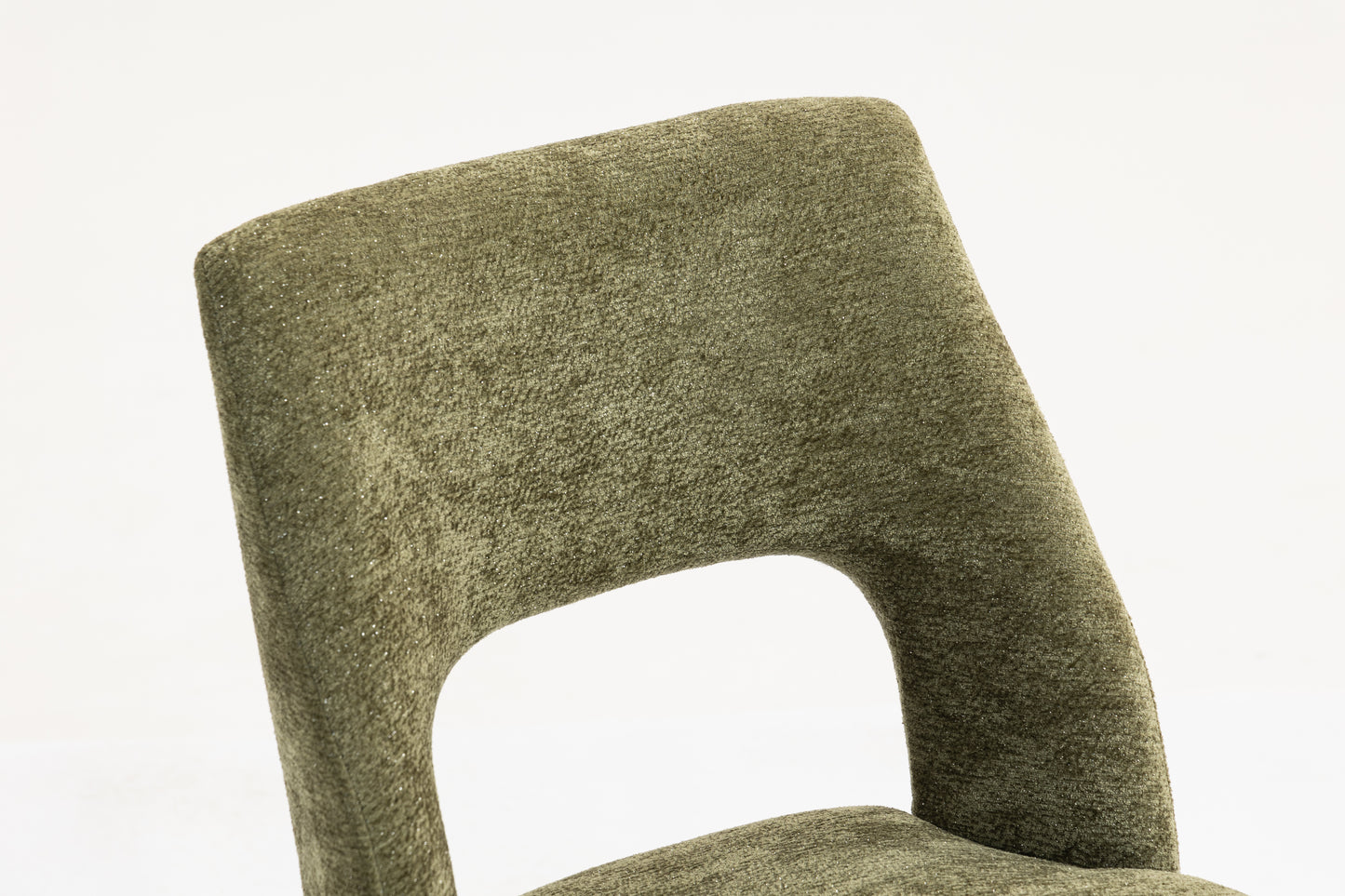 Upholstered Dining Chair Set of 2 - Modern Green Fabric