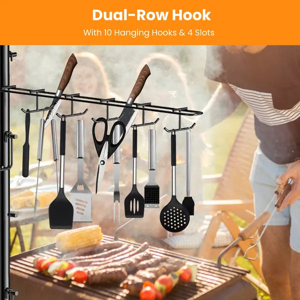 Griddle Caddy with Paper Towel Holder & Storage Baskets