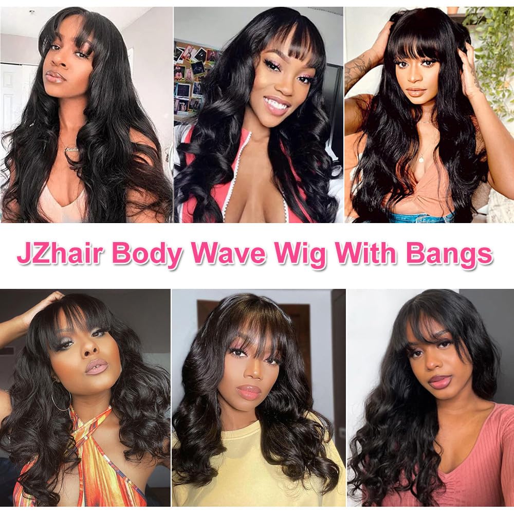 Full Machine Made Body Wave Human Hair Wig - Natural Color, Multiple Lengths