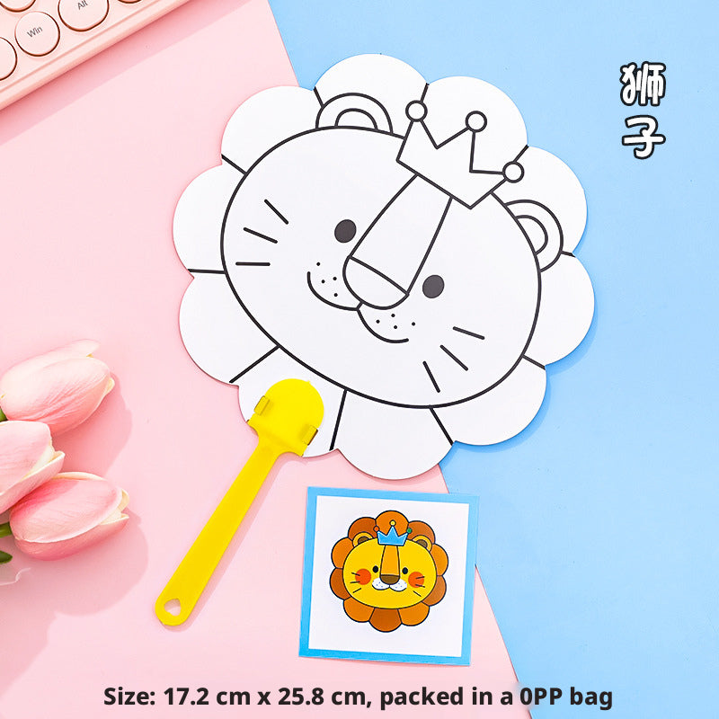 Coloring Fan Whale Cartoon Air Circulation Fan for Kids and Home