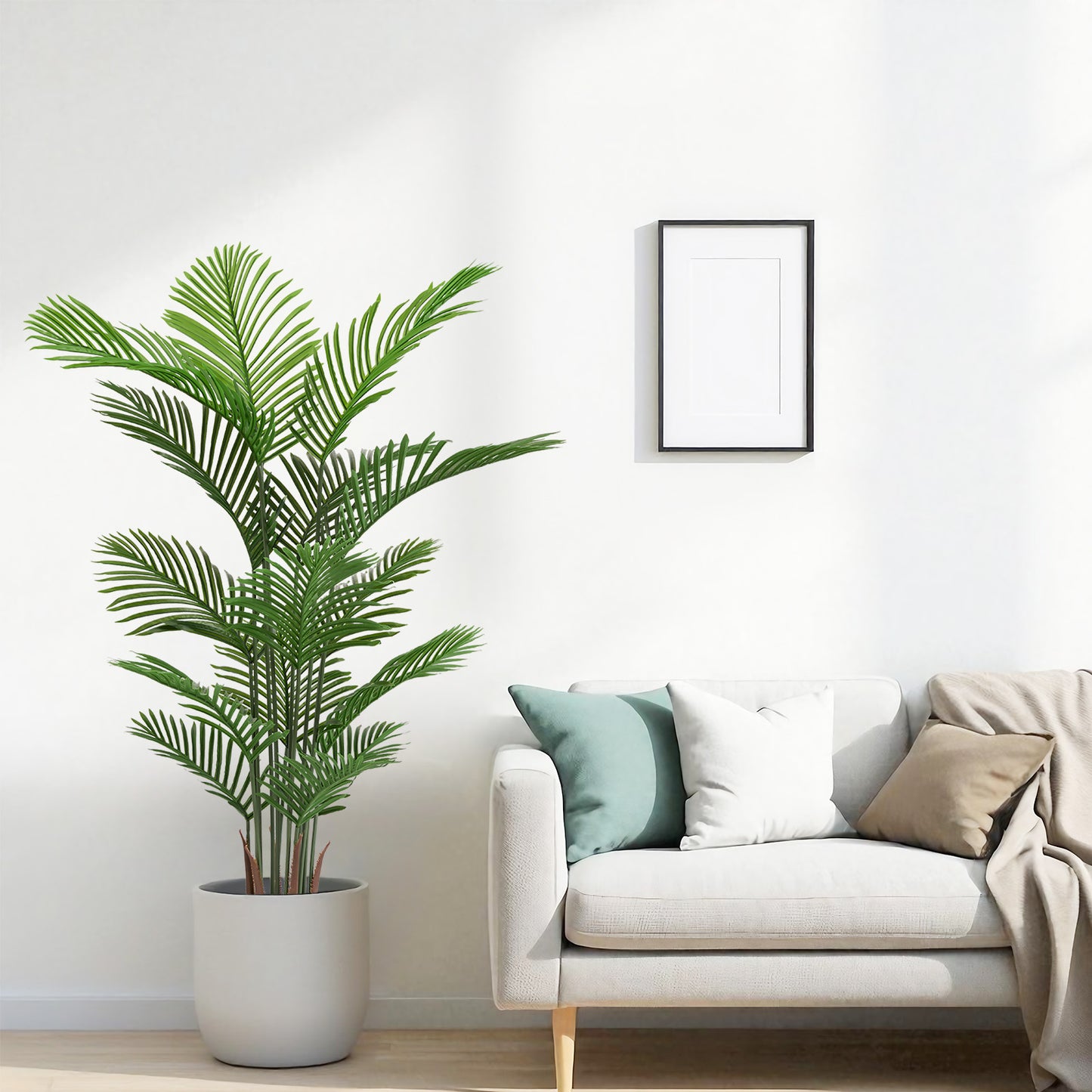 Artificial Areca Palm Tree - 5.2ft Faux Tropical Plant in Pot