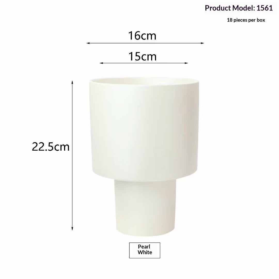 Tall Ceramic Flower Pot for Indoor Decor - Modern Home Garden Planter