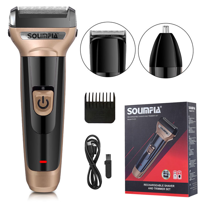 3-in-1 Electric Shaver & Hair Clipper, Rechargeable