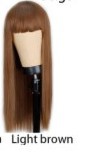 Long Straight Hair Wig with Bangs - 70cm