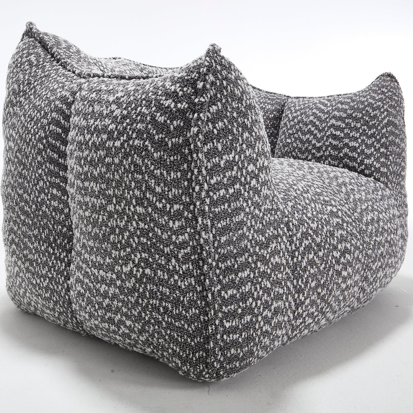 Comfortable Grey Bean Bag Sofa Chair for Living Rooms