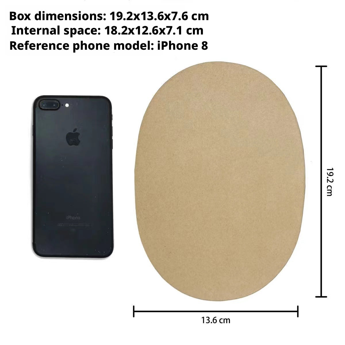 Oval Gift Packaging Box Kraft Paper 29x23.6x11.5cm Cardboard - 1 Piece