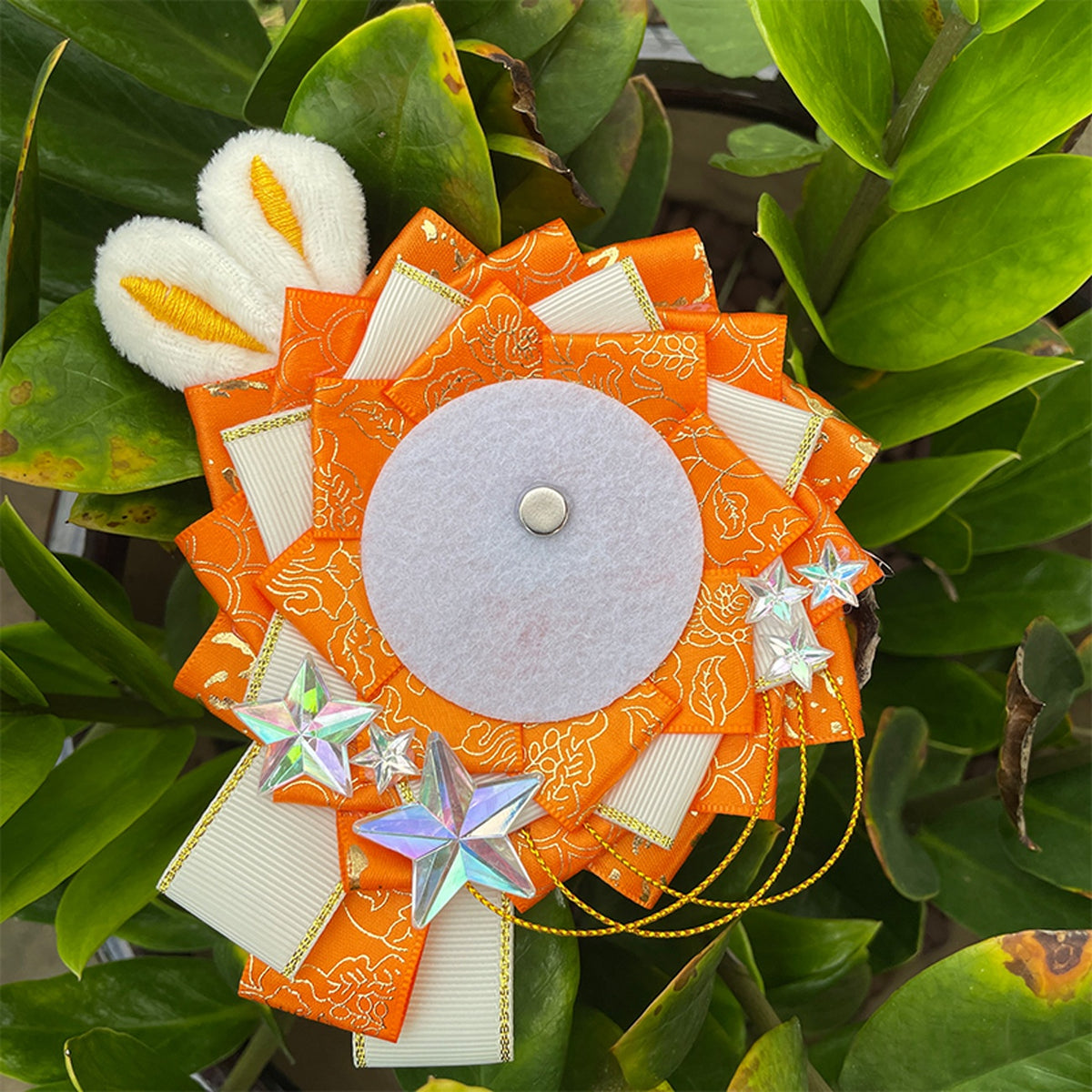 Decorative Badge Pain Bag Accessory - Unisex Wreath & Flower Ornament