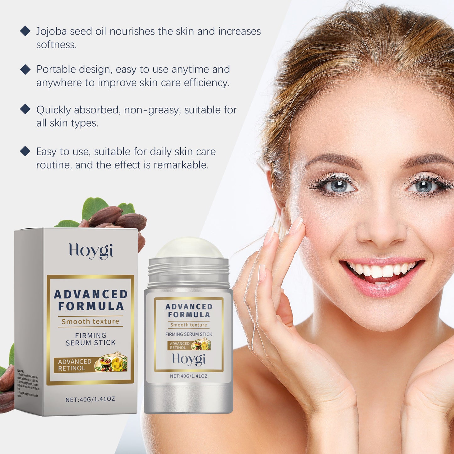 Retinol Face Firming Bar - Anti-Aging Hydrating Skincare with Hyaluronic Acid