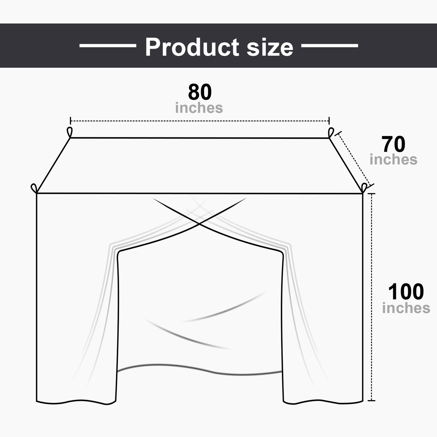 Bed Canopy Curtains 4 Doors Square Polyester Net Bedroom Decoration